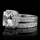 Vintage Emerald Cut CZ Wedding Ring Set - Petite 2.5 Carats