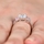 Staci's Promise Ring - Pink & Clear Princess Cut CZ