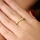 Kotien's Goldtone Eternity Ring- Canary CZ