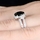 Carly's Black 3 Carat Oval CZ Engagement Ring