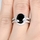 Carly's Black 3 Carat Oval CZ Engagement Ring
