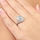 Ann's Silvertone and CZ Spiral Engagement Ring