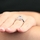 Ann's Silvertone and CZ Spiral Engagement Ring