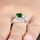 Presidential Wedding Ring - Green CZ