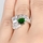 Presidential Wedding Ring - Green CZ