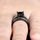 Ellyn's Black CZ Wedding Ring Set