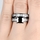 Ellyn's Black CZ Wedding Ring Set
