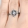 Emmeline's Vintage Style Black Engagement Ring - Cubic Zirconia
