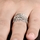 Joelle's Petite CZ and Cursive Love Promise Ring