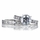 Araceli's Round & Baguette CZ Wedding Ring Set