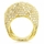 Rici's Curved Cocktail Ring - Goldtone