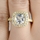 Gina's Vintage Style Cushion Cut CZ Engagement Ring - Goldtone