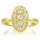 Carleen's Vintage Oval Cubic Zirconia Pave Engagement Ring