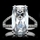 Bee's 6 ct Emerald Cut CZ Split Band Wedding Ring