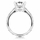 Diva 4 Carat Round Cut CZ Engagement Ring with Pave Band