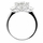 Renalde's 3 Stone Flower Set CZ Engagement Ring