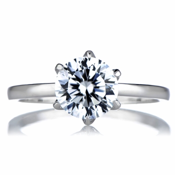 Sonia's Signity CZ Engagement Ring - Round Cut