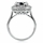 Sterling Silver Cubic Zirconia Round Cut Halo Engagement Ring