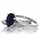 Katherine's Blue CZ Unique Wedding Ring Set