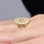 Leeva's CZ Wedding Ring - Goldtone