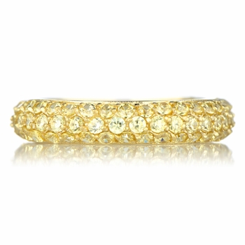 Cassie's Pave Canary CZ Eternity Ring