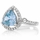 Abilene's 2.5 ct Trillion Cut Aqua CZ Engagement Ring