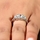 Abigail's Cushion Cut 3 Stone Engagement Ring