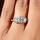 Abigail's Cushion Cut 3 Stone Engagement Ring