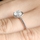 Vivian's Petite Silvertone Twisted Engagement Ring - Designer Inspired
