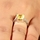 Trista's Promise Ring - Yellow Princess Cut CZ