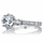 Renalde's 3 Stone Flower Set CZ Engagement Ring
