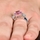 Perfectly Pink Emerald Cut CZ Engagement Ring