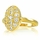 Carleen's Vintage Oval Cubic Zirconia Pave Engagement Ring