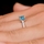 Minnie's Princess Cut CZ Promise Ring - 1 CT Blue CZ