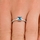 Minnie's Princess Cut CZ Promise Ring - 1 CT Blue CZ