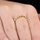 Erica's Goldtone Vintage Rings CZ Eternity Band