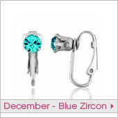 December - Blue Zircon Jewelry