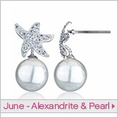 June - Alexandrite & Pearl Jewelry